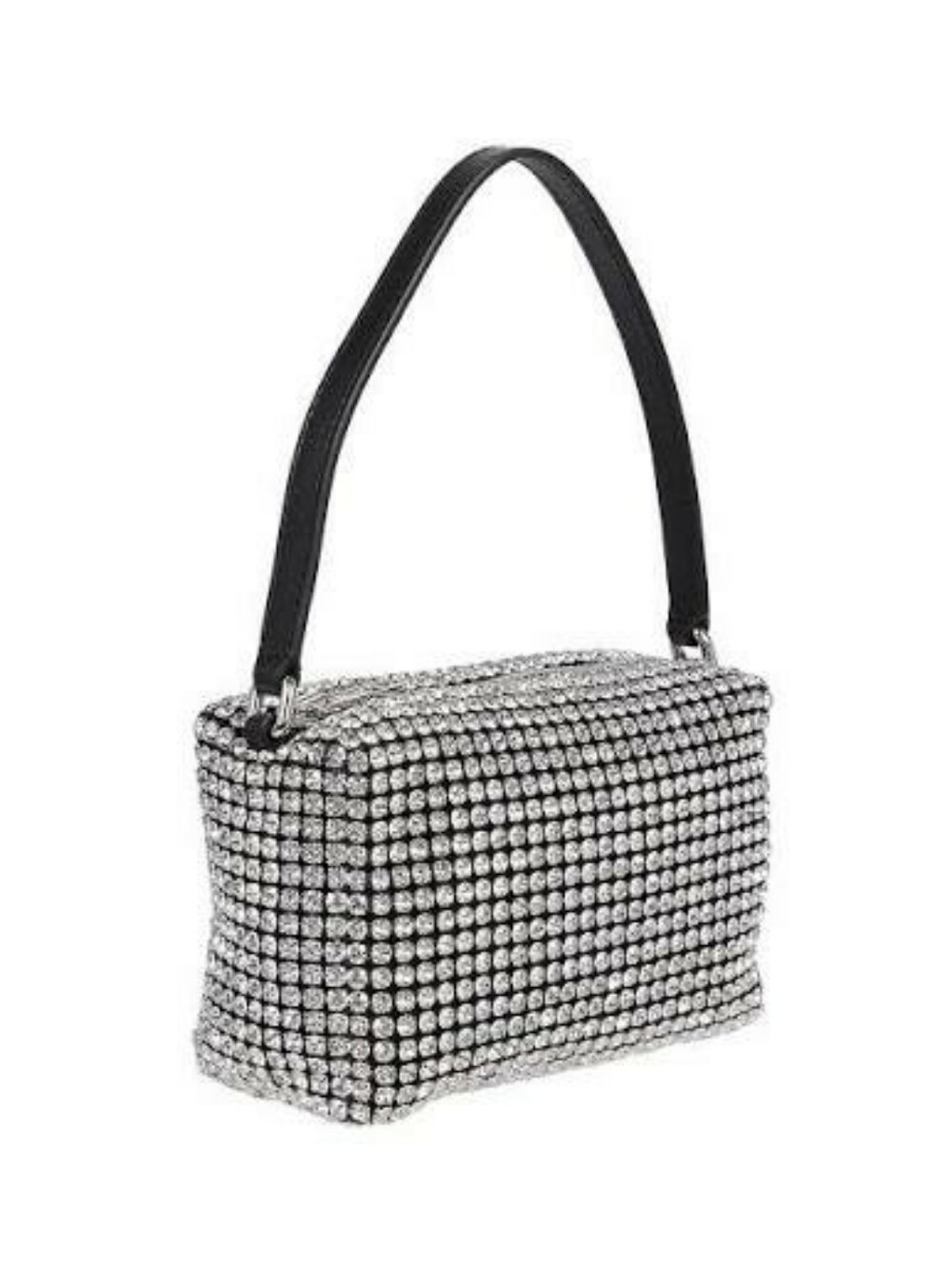 ALEXANDER WANG HEIRESS SILVER AND BLACK RHINESTONE BAG NEW - Picture 2 of 6
